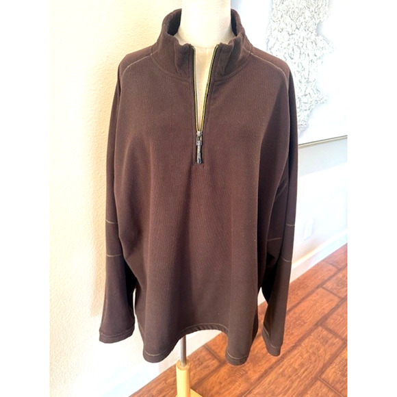 Tommy Bahama Pullover Mens Large Brown 1/4 Zip Lightweight Sweater 2x - Picture 2 of 8